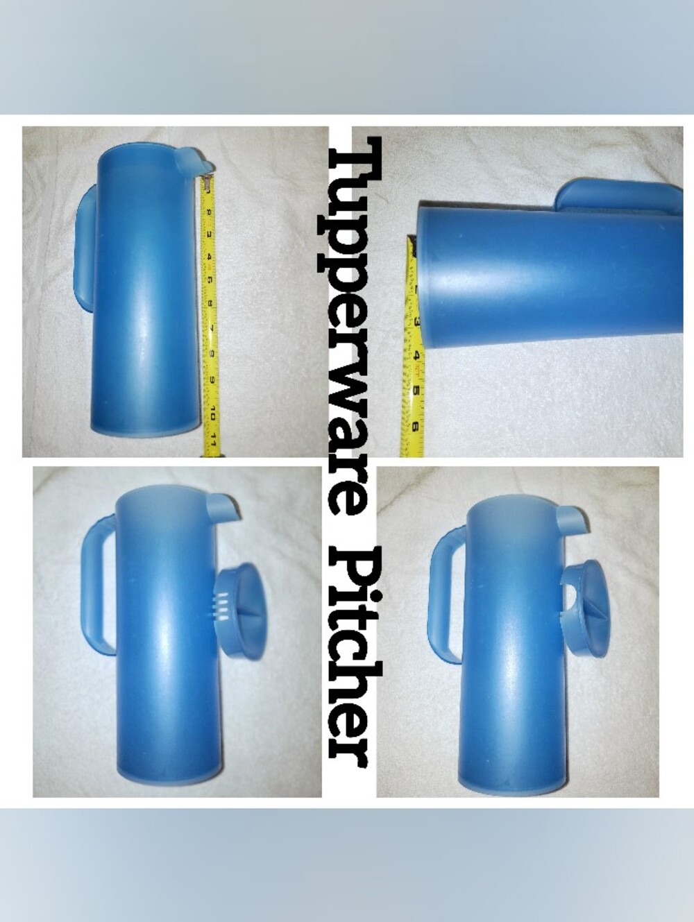 Tupperware Blue Pitcher - Picture 2 of 2